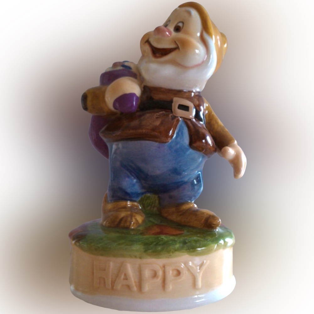 Happy from Disney’s Snow White Schmid Music Box Figurine